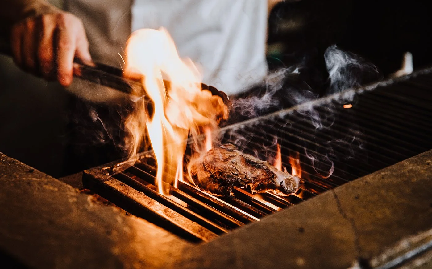 steak on a grill